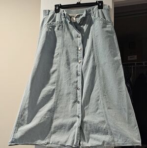 LL Bean Skirt, 12, Denim